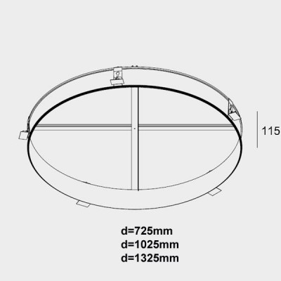 SUPERNOVA 65 REC KIT Sada pro vestavění svítidla d=725mm, h=115mm