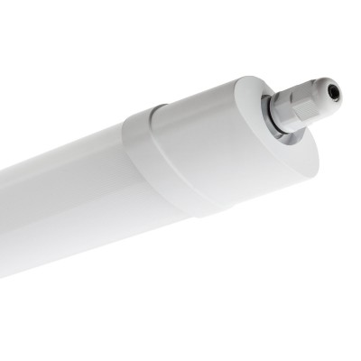 BATTEN A LED 18W 36W 45W IP65 Stropní, závěsné, průmyslové svítidlo, těleso plast, povrch šedobílá, difuzor plast opál, LED 18W, 36W, 45W, neutrální 4000K, Ra80, 230V, IP65, IK06, tř.2, 35x57mm, délka dle typu