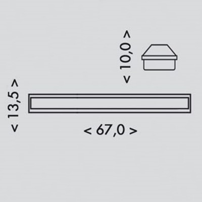 DOTRENA LED 20W venkovní IP65 Průmyslové prachotěsné svítidlo, těleso ABS, povrch šedá, difuzor transparentní polystyren, LED 20W, neutrální bílá 4100K, 1800lm/cca 90Wžár., Ra80, 230V, IP65, tř.1, 670x135x100mm