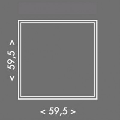 MR121 - Rám pro LED panel 60x60 Montážní rám pro stropní montáž LED panelů, materiál hliník, povrch hliník šedostříbrná, rozměr rámu 600x600x50mm, DIY šroubovací, rozložený