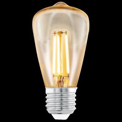 LED žárovka 3,5W E27 ST48 ELEKTRONKA VÝPRODEJ Světelný zdroj LED žárovka, základna kov, sklo čiré jantar, LED 3,5W, E27, ST48, teplá 2200K, 220lm, Ra80, 230V, stř. životnost 25000h, rozměry d=48mm, h=105mm