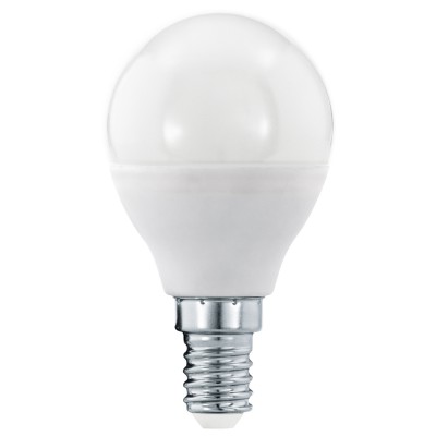 LED bílá 5,5W E14 P45 teplá VÝPRODEJ Světelný zdroj žárovka kapková, zákl kov, difuzor plast opál, LED 5,5W, E14, P45, teplá 3000K, 470lm, Ra80, vyzařovací úhel 200°, 230V, stř život 15.000h, 15.000x zap/vyp, d=45mm h=80mm