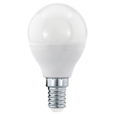 LED bílá 5,5W E14 P45 teplá VÝPRODEJ Světelný zdroj žárovka kapková zákl kov, difuzor plast opál LED 5,5W, E14, P45 teplá 3000K, 470lm, stmívatelná TRIAC, Ra80, vyzař úhel 200°, 230V, stř život 15.000h, 15.000x zap/vyp, d=45m