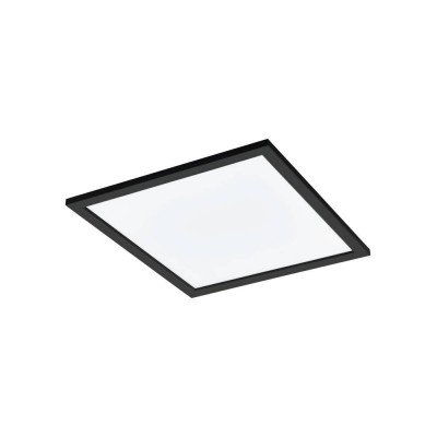 SALOBRENA-Z CONNECT-Z CCT Stropní svítidlo, kov, černá, difuzor plast, LED 22W, 2390lm, dálk ovl, nebo smart telefon Bluetooth, stmívání, nast teplota CCT teplá 3000K - denní 6400K, Ra80, 230V IP20, rozměry 450x450mm