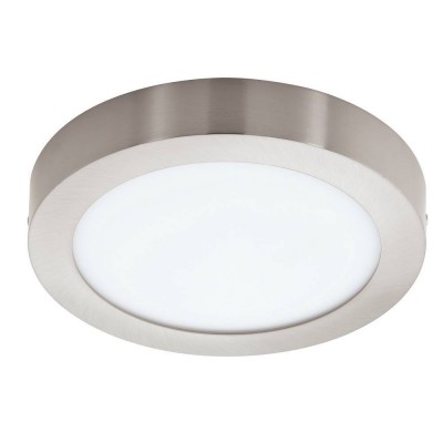 FUEVA-Z CONNECT-Z VÝPRODEJ Stropní svítidlo, kov nikl, difuzor plast, LED 17W, 2100lm, dálk ovl, nebo smart telefon Bluetooth, stmív, nast teplota CCT teplá 3000K-denní 6400K, Ra80, 230V IP44, d=210mm, h=28mm