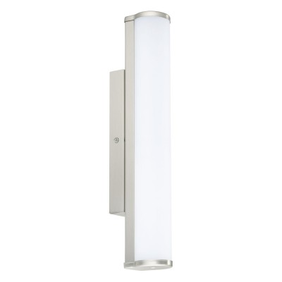 CALNOVA Stropní svítidlo, těleso nerez, povrch nikl mat, difuzor sklo satin bílé, LED 16W, neutrální bílá 4000K, 1500lm/cca 80W žár., 230V, IP44, tř,1, 600x50x85mm
