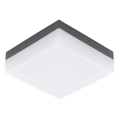 SONELLA Stropní přisazené venkovní svítidlo, základna plast, povrch antracit nebo bílá, difuzor plast opál, LED 8,2W, teplá 3000K, 820lm, Ra80,  230V, IP44, tř.1. rozměry 215x215mm