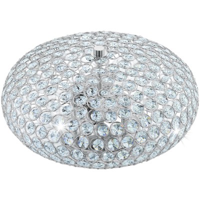 CLEMENTE Stropní stropní svítidlo, základna kov, povrch chrom, difuzor křišťál čiré, pro žárovku 2x60W/3x60W, E27, 230V, IP20, tř.1, rozměry dle typu