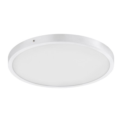 FUEVA 1 VÝPRODEJ Stropní, přisazené, kruhové svítidlo, základna hliník, povrch bílá, difuzor plast opál, LED 25W, 2500lm, neutrální 4000K, 230V, IP20, tř.2, rozměry d=400mm, h=30mm
