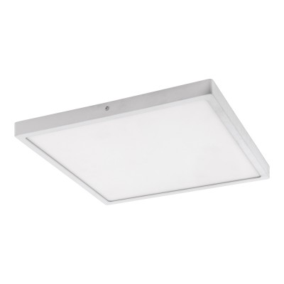 FUEVA 1 Stropní, přisazené, čtvercové svítidlo, základna hliník, povrch bílá, difuzor plast opál, LED 25W, 2500lm, neutrální 4000K, 230V, IP20, tř.2, rozměry 400x400x30mm