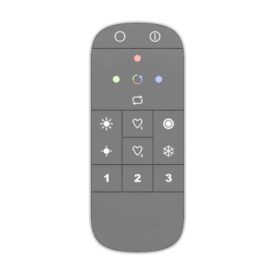 CONNECT-Z REMOTE 2.0 Dálkový ovladač pro smart osvětlení Tuya ZigBee, fce zap/vyp, stmívání, nasavení teploty světla CCT, RGBW, baterie , 3 nezávislé zóny, baterie AAA 2x1,5V, 122x54x18mm