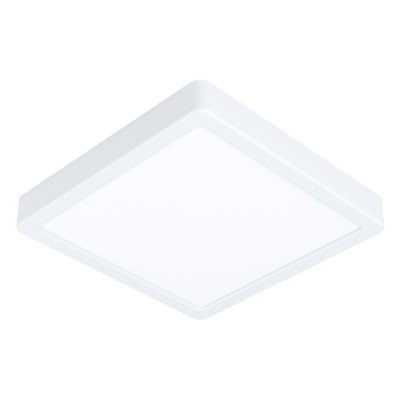 FUEVA 5 VÝPRODEJ Stropní, čtvercové svítidlo, těleso hliník, povrch bílá, difuzor plast opál, LED 17W, 1800lm, teplá 3000K, Ra80, 230V, IP20, rozměry 210x210x28mm