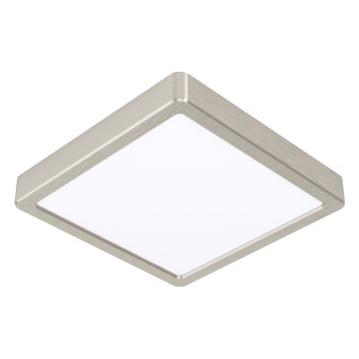 FUEVA 5 VÝPRODEJ Stropní, čtvercové svítidlo, těleso hliník, povrch nikl mat, difuzor plast opál, LED 17W, 2000lm, neutrální 4000K, Ra80, 230V, IP20, rozměry 210x210x28mm