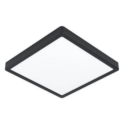 FUEVA 5 VÝPRODEJ Stropní, čtvercové svítidlo, těleso hliník, povrch černá, difuzor plast opál, LED 20W, 2500lm, neutrální 4000K, Ra80, 230V, IP20, rozměry 285x285x28mm