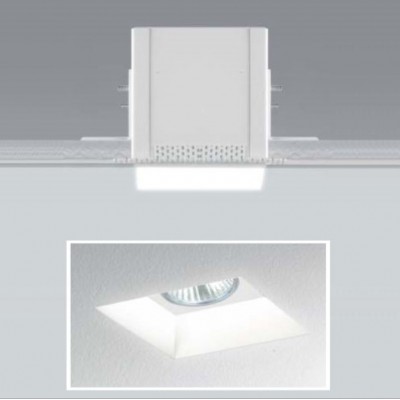 DITA 230V Stropní, vestavné svítidlo, bezrámečkové, těleso kov, povrch bílá, pro žárovku 1x50W, GU10 ES50, 230V, IP40, rozměry 80x80mm, h=110mm
