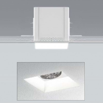 DITA LED Vestavné svítidlo stropní, bezrámečkové, čtvercové, těleso kov, povrch bílá, difuzor plast opál mat LED, 9W, (cca jako 50W žárovka), 700mA, IP20, rozměry 80x80mm, h=130mm