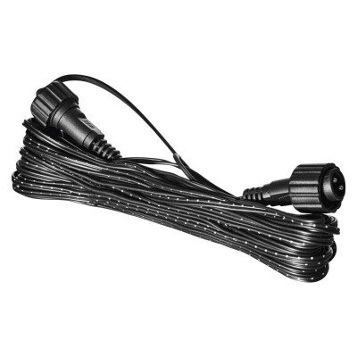 VR BASIC prodlužovací kabel, IP44, 10m Prodlužovací kabel pro venkovní/vnitřní spojovatelné vánoční osvětlení l=10m, černý, 30V, IP44
