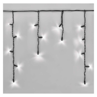 VZ PROFI 50LED, třásně, bílá, sv. stále, IP44, 3m Spojovatelný vnitřní/venkovní vánoční třásně, 365 dní, 50 LED, teplá, nebo studená, svítí stále, svítící část š=3m, l=0,4m, rozteč 0,1m, IP44, kabel černá/bílá, trafo SAMOSTANĚ