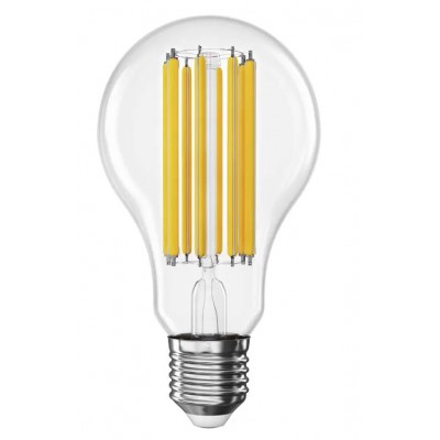 LED žárovka čirá E27 17W Světelný zdroj, žárovka hrušková, sklo čiré, LED 17W, 2452lm, E27, A60, teplá 2700K/neutrální 4000K, 230V, d=70mm, l=126mm