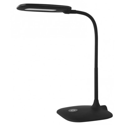 JONAK TL 6,5W DIM Stolní lampa, nastav. směr svícení, těleso plast a kov, černá/bílá, difuzor plast opál, LED 6,5W, 400lm, neutrální 4000K, dotyk stmívání, Ra80, 230V, IP20, rozměry 160x550x345mm.