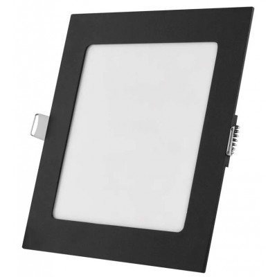 PLAM BI SQ 18W CCT Stropní podhledové svítidlo, základna hliník, povrch černá, difuzor plast opál, LED 18W, 1500lm, přepín. CCT teplota teplá 3000K-neutrální 4000K, IP20, rozměry 225x225x21mm.