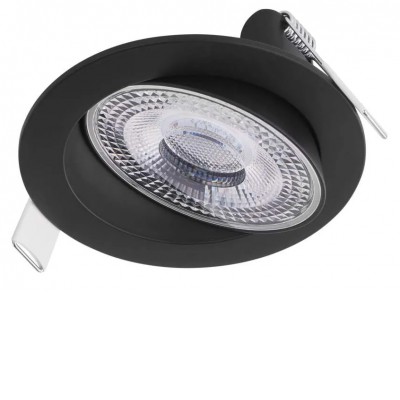 ODEZ 6,5W CCT TRIAC Stropní podhledové bodové svítidlo, výklopné 30°,, těleso hliník, povrch černá/bílá, LED 6,5W, 700lm, CCT přepínatelná. teplota teplá 2700K, neutr 4000K, denní 6500K, Ra80, stmív. TRIAC, 230V, IP20, rozměry d=105mm, h=40mm.