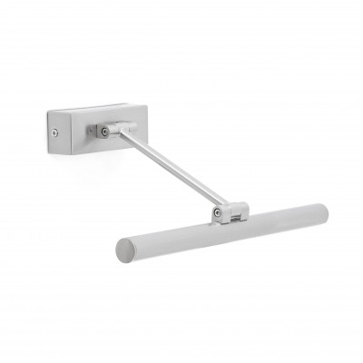 GRETE LED 6W, 8W, 12W Nástěnné svítidlo, základna ocel, povrch nikl mat  LED 1x6W/8W/12W, 3000K, 380lm/500lm/750lm dle typu svítidla, 230V, IP20,rozměry l=40mm, h=224mm, d=300mm/450mm/600mm dle typu