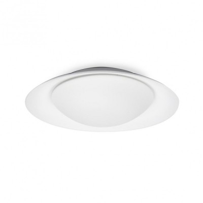 PLOSK LED 1X20W Stropní svítidlo, základna kov barva dle typu, difuzor sklo opál, vnitřní barva dle typu, LED 1x20W, teplá 3000K, 1600lm, 230V, IP20, rozměry d=450mm, h=120