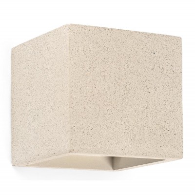 GRETO WALL 1x6W G9 Nástěnné svítidlo, těleso beton, povrch béžová, pro žárovku 1x6W, G9, 230V, IP20, tř.1. rozměry 150x150x150mm, svítí nahoru/dolů