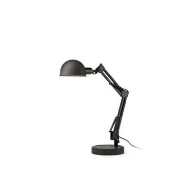 SILENT Stolní lampa, kov, barva černá, pro úspornou žárovku 1x11W, E14, 230V, IP20, 125x490x150mm.