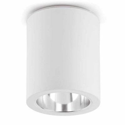 BESY 1 Stropní, přisazené svítidlo downlight, materiál kov, povrch bílá, reflektor hliník lesk, pro žárovku 1x60W, E27, 230V, IP20, d=152,5mm, h=181mm.