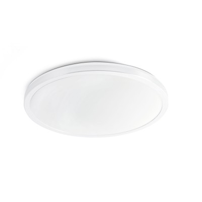 PADRE Stropní svítidlo, základna hliník, povrch bílá, difuzor plast PVC, LED 15W, teplá 2700K, 1200lm/cca 60W žár., Ra80, 230V, IP20, tř.2, rozměry d=285mm, h=42mm