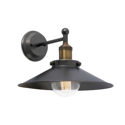 ARTUS VÝPRODEJ Nástěnné svítidlo, základna kov, povrch zašlá zlatá+černá imitace opotřebení, pro žárovku 1x40W, E27 A60, 230V, IP20, tř.1, rozměry d=300mm