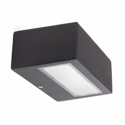 DIDOT VÝPRODEJ Nástěnné svítidlo, těleso hliník, povrch černá, krycí sklo mat, pro žárovku 1x100W, R7s/74,9mm, 230V, IP44, tř.1, 115x170x70mm, vč. žárovky, svítí nahoru/dolů