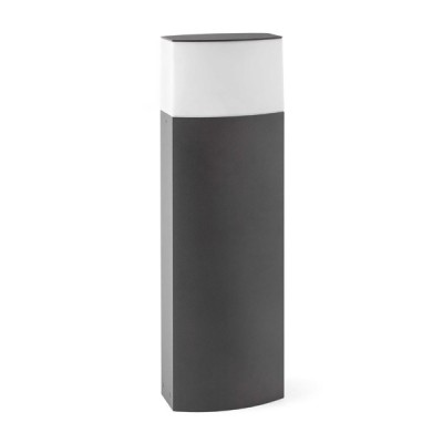 TANA-F2 Sloupkové svítidlo, tmavě šedé, 1x20W, E27, 230V, IP44, 180x600x150mm, materiál litý hliník, polykarbonát opálový.