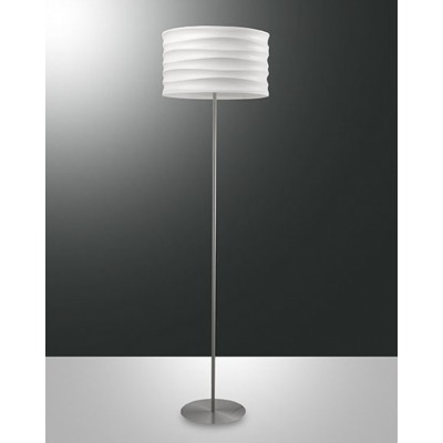 CHANTAL 1 Stojací lampa, těleso hliník, stínítko bílé, pro žárovku 1x75W, E27, A60, 230V, IP20, tř.2, d=450mm, h=1670mm, se stmívačem