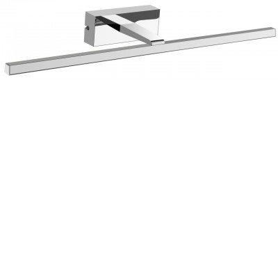 BAPU 12W IP44 Nástěnné svítidlo nad zrcadlo, těleso plast chrom, difuzor plast opál, LED 12W, 795lm, neutrální 4000K, Ra82, 230V, IP44, tř.1, rozměry 600x60x140mm.