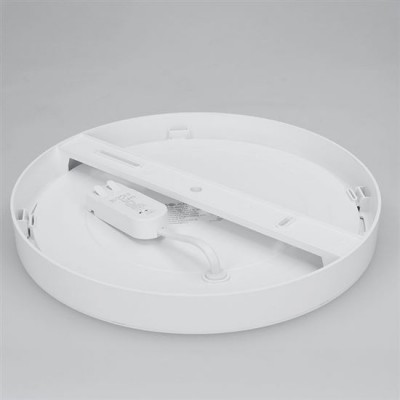 AALEN BI 12W/18W/24W IP54 Stropní přisazené/podhledové svítidlo, kruhové, těleso plast bílá/stříbrná, difuzor plast opál, LED panel 12W/18W/24W, přepín. CCT  teplá 3000K/neutrální 4000K/denní 6000K, vyzař úhel 160°, 230V, do koupelny IP54