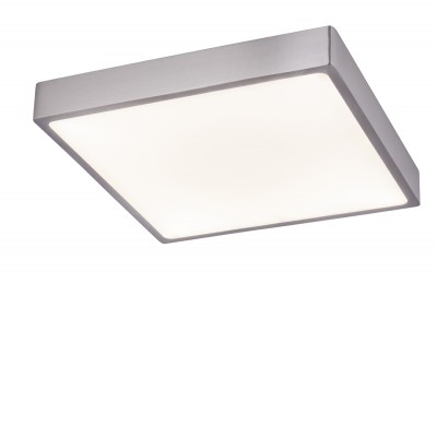 WILLO LED 28W IP20 čtvercové Stropní přisazené svítidlo, těleso hliník, povrch nikl mat, difuzor plast opál, LED 1x28W, 3300lm/2520lm, neutrální 4000K, stmív TRIAC, 230V, IP20, tř.2, rozměry 220x220x26mm