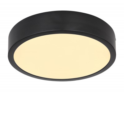 ABAK R VÝPRODEJ Stropní přisazené svítidlo, základna hliník, povrch černá, difuzor plast opál, LED 15W, 1350lm, neutrální 4000K, Ra80, stmívatelné TRIAC stmívači, 230V, IP20, tř.2, rozměry d=145mm, h=22mm