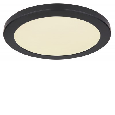 CLAUST R Stropní přisazené svítidlo, těleso plast, povrch černá/bílá, difuzor plast opál, LED 6W/400lm, 18W/1420lm, 24W/1800lm, CCT přepín teplota teplá 3000K, neutrální 4000K, denní 6500K, IP20, rozměry dle typu.