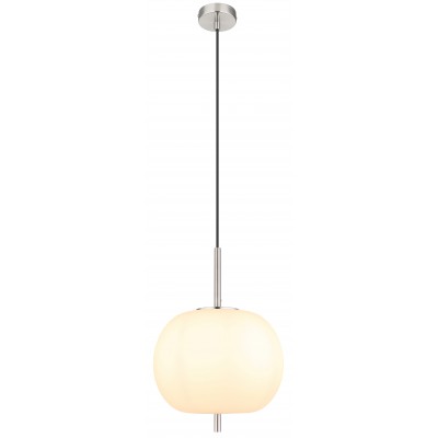 UDICO HL 1x60W, E27 Závěsné svítidlo, těleso kov, povrch nikl mat, stínítko sklo opál, pro žárovku 1x60W, E27, 230V, IP20, tř.1, rozměry d=300mm, vč. závěs kabelů l=1200mm, lze zkrátit.