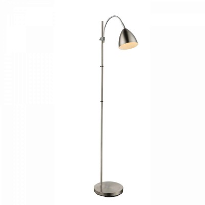 DALDINA 1X40W E14 STOJACÍ Stojací lampa, nastavitelná výška, těleso kov, povrch antracit/nikl mat/bílá, chromové detaily, pro žárovku 1x40W, E14, 230V, IP20, tř.1, rozměry 420x250x1560mm, vč vypínače