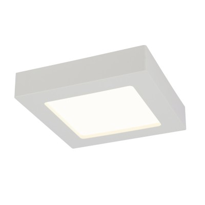 OPTINUM LED 18W IP44/IP20 VÝPRODEJ Stropní, přisazené svítidlo, těleso plast, povrch bílá, difuzor plast opál, LED 18W, 1600lm, teplá 3000K, 230V, IP44/IP20, tř.2, rozměry 227x227x35mm