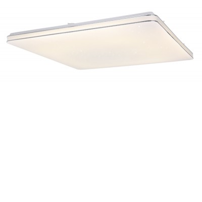 PIRO LED 80W VÝPRODEJ Stropní svítidlo, bílá, difuzor plast opál, efekt hv nebe, LED 80W, 5200lm, dálk ovl. nebo telef Tuya WiFi stmívat, CCT nast teplota teplá 3000K - denní 6400K, Ra80, 230V, IP20, 7