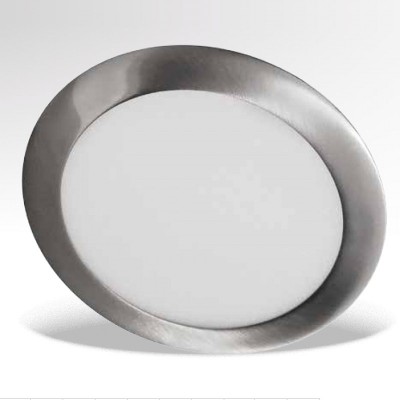 NURO R LED 24W Stropní, podhledové svítidlo kruhové, těleso hliník, povrch chrom mat, difuzor plast opál, LED 24W, 1800lm, neutrální 3800K, vyzřovaní úhel 120°, Ra80, 230V trafo/kab, IP20, tř.2, rozměry d=295m