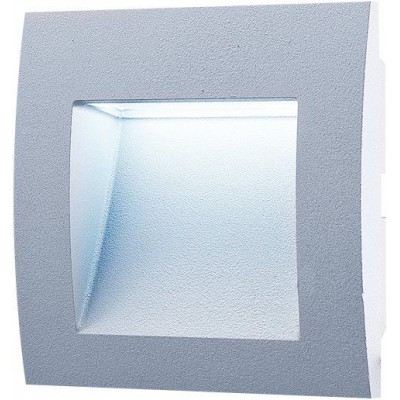 BREMEN Vestavné, venkovní svítidlo do stěny, těleso hliník, povrch šedá, LED 3W, 110lm, neutrální 4000K, 230V, IP65, tř.1, rozměry 140x70x48mm, vč. montážního boxu, svítí dolů.