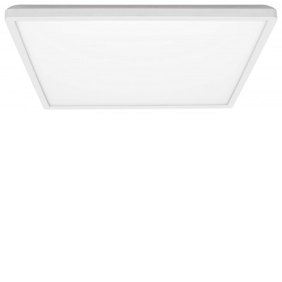 BRIGY PL SQ 18W-20W-24W CCT IP54 Stropní přisazené svítidlo, plast bílá, dif plast opál,  LED přepín příkon 24W/20W/18W, 2700lm, přepín. CCT teplota 3000K/4000K/6000K, Ra80, 230V, IP54, 420x420x30mm, svítí nahoru/dolů