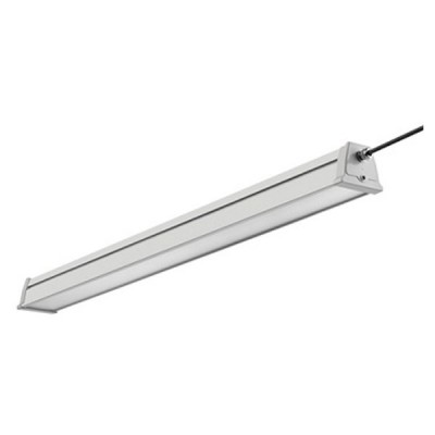 MANIO LED 45W/60W IP66 Stropní průmyslové prachotěsné, svítidlo, těleso ocel, povrch pozinkovaný, difuzor sklo tvrzené opál, LED 45W/60W, neutrální 4000K, 5000lm/7000lm, 230V, IP66, IK07, tř.1, rozměry 112x89x1275mm