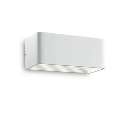 CAPS Přisazené nástěnné svítidlo, těleso hliník, tvar obdélník, povrch bílý mat, reflektor uvnitř, LED 24x0,5x5W, 1360lm, 230V, tř.1, IP20, rozměry š=200mm, v=80mm, h=100mm, svítí nahoru/dolů